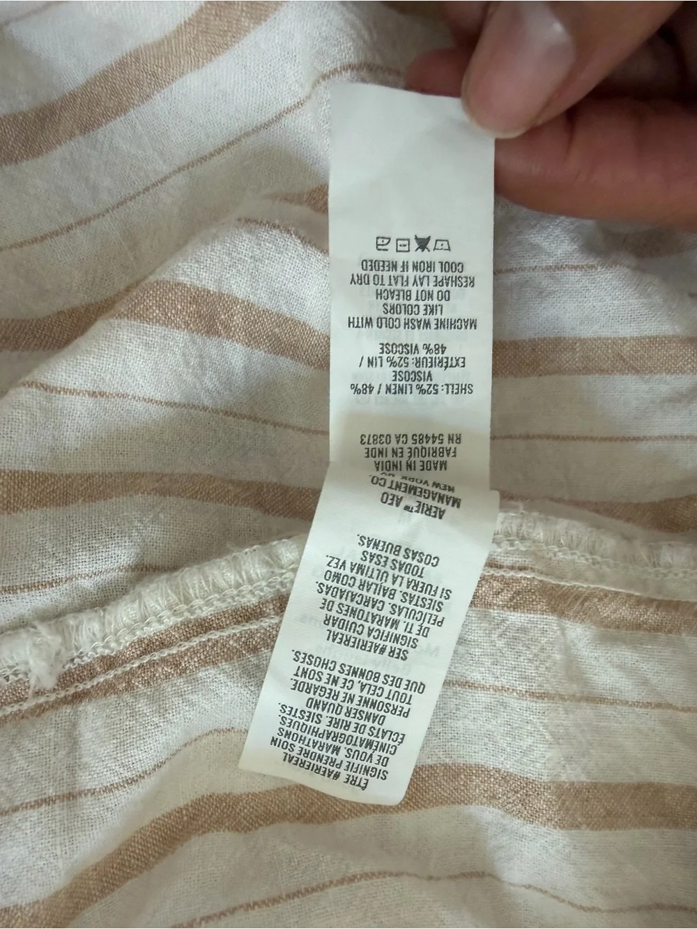 Aerie Striped Button-Up Shirt Beach cover shirt - Picture 5 of 5